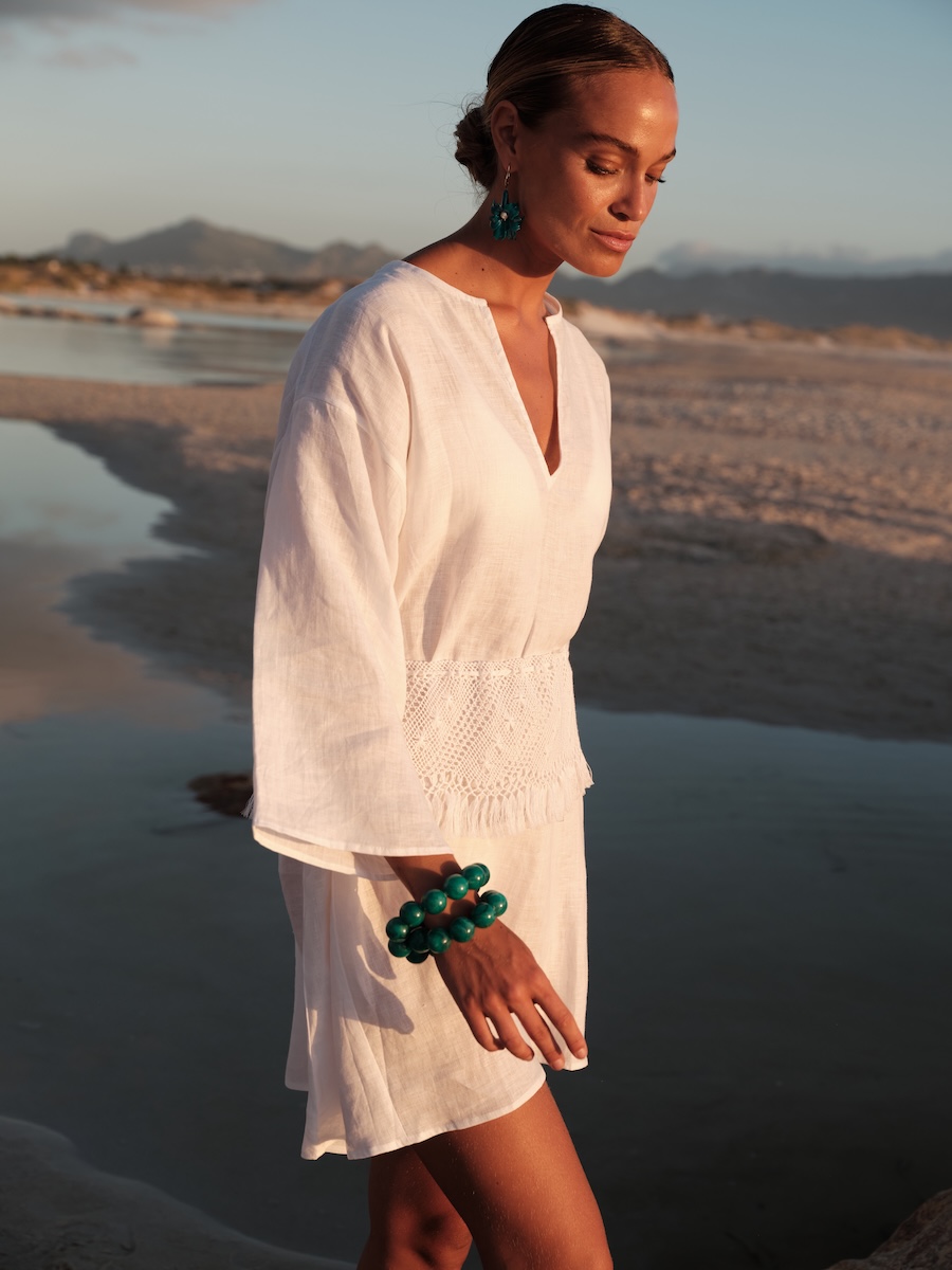 yaru-sakin-kisa-elbise-beyaz-1 Sakin Kısa Elbise - Görsel 1