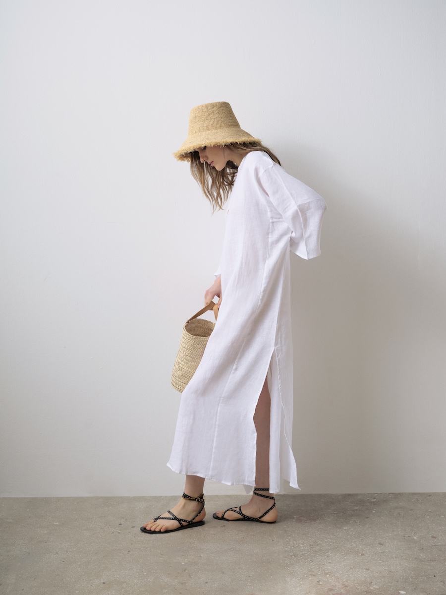 yaru-sakin-uzun-elbise-beyaz-1 Sakin Uzun Elbise - Görsel 1